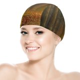 yanfind Swimming Cap Johannes Plenio Forest Road Autumn Fall Foliage Light Foggy Elastic,suitable for long and short hair