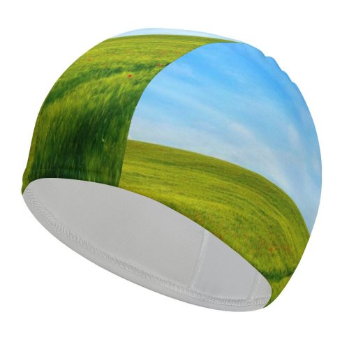 yanfind Swimming Cap Johannes Plenio Grass Landscape Sky Tree Clear Beautiful Scenery Daytime Elastic,suitable for long and short hair