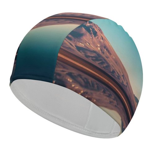 yanfind Swimming Cap Vinícius Henrique Laguna Lejia Salt Lake Chile Mountains Sky Reflection  Range Elastic,suitable for long and short hair
