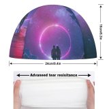 yanfind Swimming Cap Beeple Love Couple Dream Neon Starry Sky Rocks Silhouette Colorful Elastic,suitable for long and short hair
