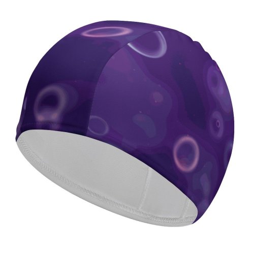 yanfind Swimming Cap Tomislav Jakupec Abstract Bubbles Bokeh Purple Blurred Elastic,suitable for long and short hair