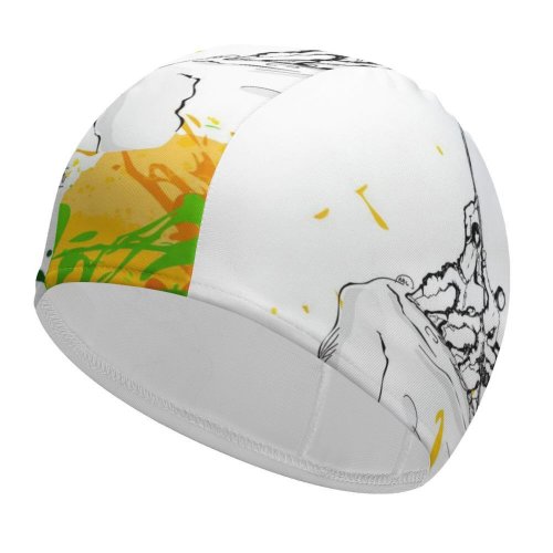 yanfind Swimming Cap  Pal Celebrations Independence India August Th Tricolor Indian Flag Elastic,suitable for long and short hair
