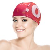 yanfind Swimming Cap Celebrations Year Happy Balloons Colorful Gradient Elastic,suitable for long and short hair