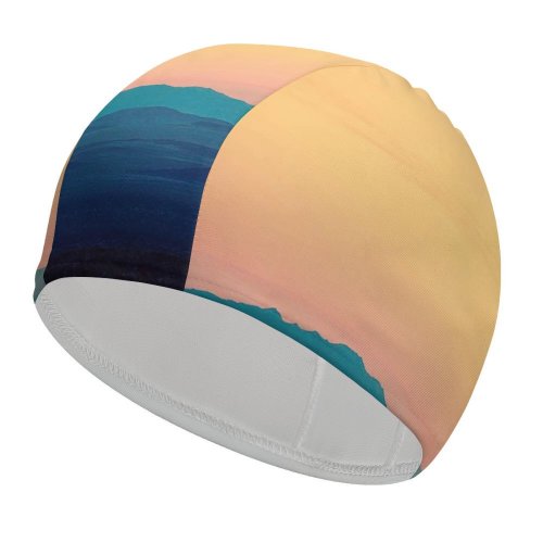 yanfind Swimming Cap Johannes Plenio Mountains Landscape Evening Sky Dusk Elastic,suitable for long and short hair