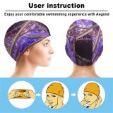 yanfind Swimming Cap Denys Nevozhai Interchange Roads Intersection Cityscape Aerial Night Time City Lights Purple Elastic,suitable for long and short hair