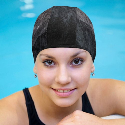 yanfind Swimming Cap Collins Black Dark Grand Teton National Park Early Morning  Range USA Elastic,suitable for long and short hair
