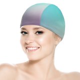 yanfind Swimming Cap Gradients Colorful Elastic,suitable for long and short hair