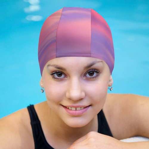 yanfind Swimming Cap Coyle Sky Horizon Scenic Flying Birds Seascape Sunset Elastic,suitable for long and short hair