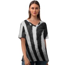 yanfind V Neck T-shirt for Women Foundation Canyon Texture Wildlife Wallpapers Rancho Stripe Free Lawrence Stripes Silverado Summer Top  Short Sleeve Casual Loose