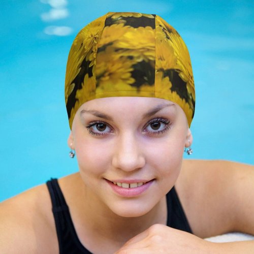 yanfind Swimming Cap Images Autumn Ogorod Flowers Wallpapers Plant Garden Free Dandelion Daisy Flower Chrysanthemum Elastic,suitable for long and short hair