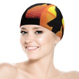 yanfind Swimming Cap Pete Linforth Love Couple Sunset Proposal Silhouette Romantic Lovers Together Elastic,suitable for long and short hair