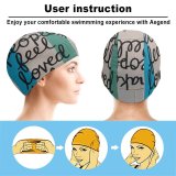 yanfind Swimming Cap Clay Banks Quotes Love Make Feel Today Popular Brick Wall Stripes Colorful Elastic,suitable for long and short hair