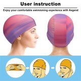 yanfind Swimming Cap Coyle Sky Horizon Scenic Flying Birds Seascape Sunset Elastic,suitable for long and short hair