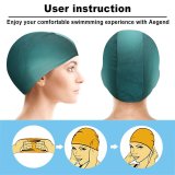 yanfind Swimming Cap Dorothe Forest Path Foggy Morning  Turquoise Trees Elastic,suitable for long and short hair