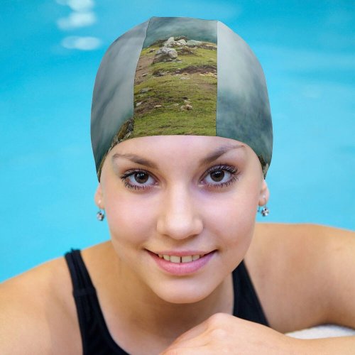 yanfind Swimming Cap Images Fog Country Hillside Landscape Hiking Riding Grass Wallpapers  Outdoors Rock Elastic,suitable for long and short hair