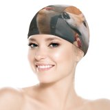 yanfind Swimming Cap Lovely Images Pet HQ Mood Wallpapers Pup Shiba Pictures Moody Strap Flagstone Elastic,suitable for long and short hair