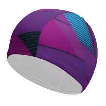 yanfind Swimming Cap David Becker Architecture Purple Building Geometrical Exterior Elastic,suitable for long and short hair
