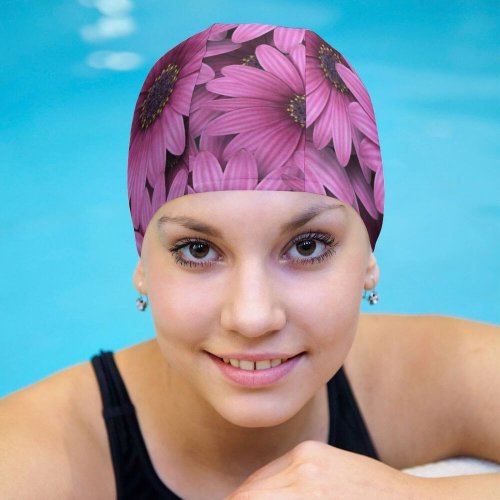 yanfind Swimming Cap Flowers Gerbera Flowers Daisy Flowers Daisies Elastic,suitable for long and short hair
