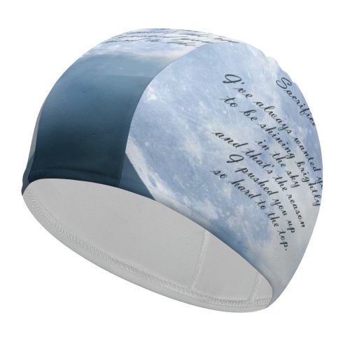 yanfind Swimming Cap Nyein Chan Aung Quotes Sacrifice Popular Quotes  Clouds Night Dark Inspirational Elastic,suitable for long and short hair