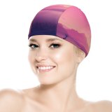 yanfind Swimming Cap Coyle Scenery Lakeside Sunset Lake Landscape Scenic Panorama Elastic,suitable for long and short hair