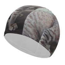 yanfind Swimming Cap Lovely Kitty Images Pet  Manx Wallpapers Decor Abyssinian Free Blueish Pictures Elastic,suitable for long and short hair