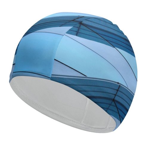 yanfind Swimming Cap Rob Oo Architecture Haagsche Zwaan Hague Netherlands Look Abstract Glass Stripes Elastic,suitable for long and short hair