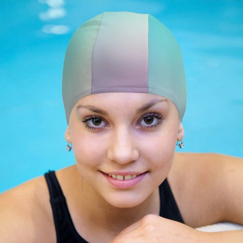 yanfind Swimming Cap Gradients Colorful Elastic,suitable for long and short hair