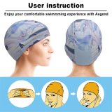 yanfind Swimming Cap Abstract Technology Microsoft Microsoft Design  Glossy Landscape Elastic,suitable for long and short hair