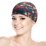 yanfind Swimming Cap Dante Metaphor Abstract Molecular Model Cellular Structure Macro Energy Elastic,suitable for long and short hair