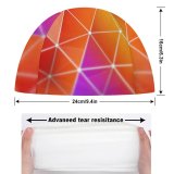 yanfind Swimming Cap Abstract Colorful Triangles Gradients Polygonal Elastic,suitable for long and short hair