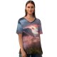 yanfind V Neck T-shirt for Women Todd Scarbrough Yosemite National Park Valley Misty Morning Summer Top  Short Sleeve Casual Loose