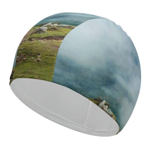 yanfind Swimming Cap Images Fog Country Hillside Landscape Hiking Riding Grass Wallpapers  Outdoors Rock Elastic,suitable for long and short hair
