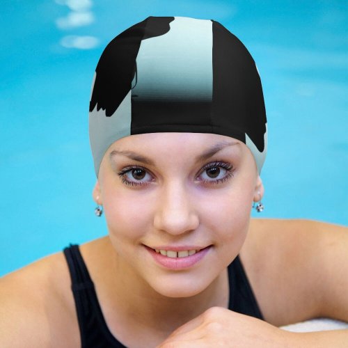 yanfind Swimming Cap Dark Love Couple Silhouette Together Romantic Elastic,suitable for long and short hair