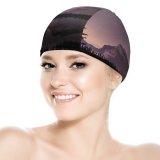 yanfind Swimming Cap Peter Kieren Mount Rundle Nightscape Banff National Park Reflection Starry Sky Elastic,suitable for long and short hair