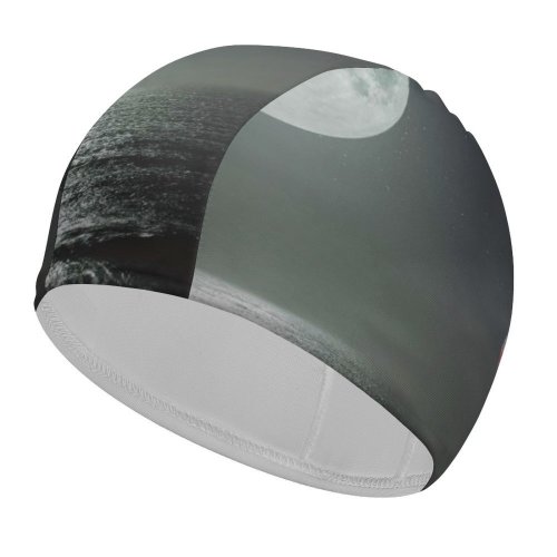 yanfind Swimming Cap Fantasy Black Dark Hot  Balloon Night  Dark Sea Elastic,suitable for long and short hair