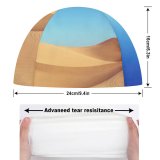 yanfind Swimming Cap Desert Sand Dunes Clear Sky Elastic,suitable for long and short hair