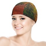 yanfind Swimming Cap Johannes Plenio Forest Autumn Sunny Foliage Sunlight Elastic,suitable for long and short hair