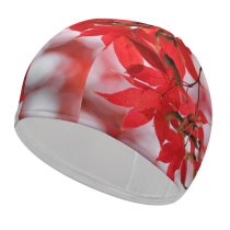 yanfind Swimming Cap Leaves Bokeh Closeup Autumn Maple Branches Fall Blurred Seasons Elastic,suitable for long and short hair