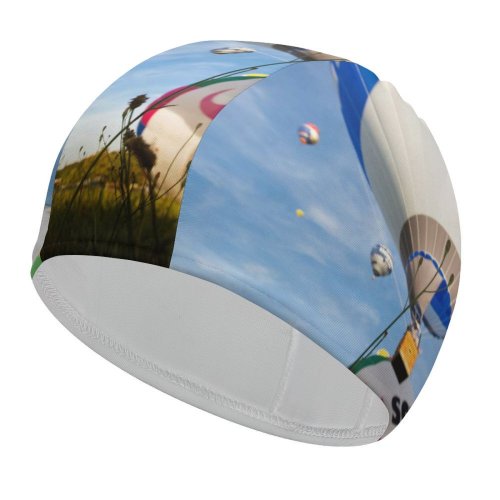 yanfind Swimming Cap Images Transport Freedom  Flight Airship Sky Grass Wallpapers Travel Outdoors Aircraft Elastic,suitable for long and short hair
