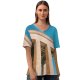 yanfind V Neck T-shirt for Women Freedom Building Columns Türkiye Public Sky Wallpapers Architecture Ankara Modern Anıtkabir Summer Top  Short Sleeve Casual Loose