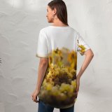 yanfind V Neck T-shirt for Women Flora Vine Vineyard Grapes Wallpapers Sunshine Plant Australia Produce Fruits Gold Summer Top  Short Sleeve Casual Loose