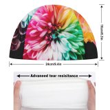 yanfind Swimming Cap Sharon Pittaway Flowers Colorful Multicolor Elastic,suitable for long and short hair