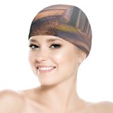 yanfind Swimming Cap Hmetosche Autumn Forest Fallen Leaves Fog  Light Trees Woods Elastic,suitable for long and short hair