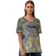yanfind V Neck T-shirt for Women From Satellite Landscape Public Aerial Wallpapers + Outdoors Scenery Summer Top  Short Sleeve Casual Loose