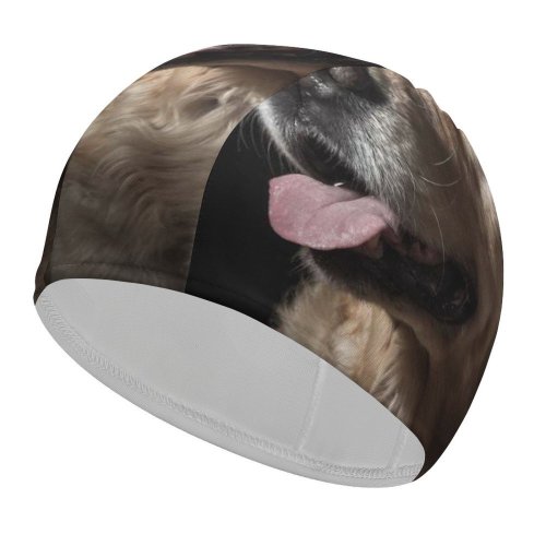 yanfind Swimming Cap Lovely Golden Images Photo Pet Spain Hound Tongue Session  Free Dark Elastic,suitable for long and short hair