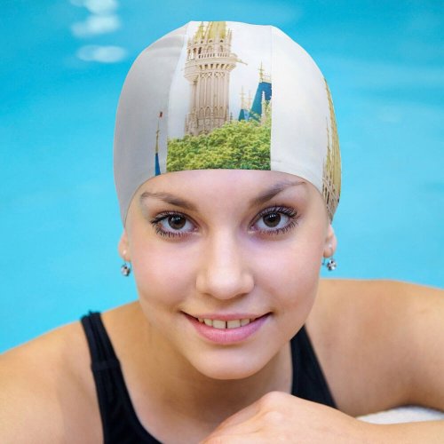 yanfind Swimming Cap Images Castle Buena Kids Fun Sky Wallpapers Lake Architecture Happy Gold Youth Elastic,suitable for long and short hair