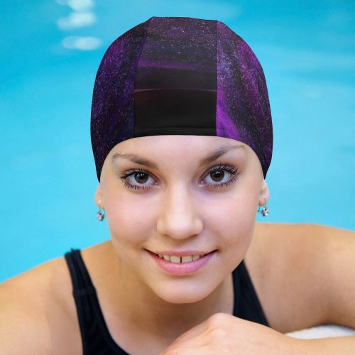 yanfind Swimming Cap Bruno Glätsch Abstract Dark Crystal Ball Purple Glass Balls Elastic,suitable for long and short hair