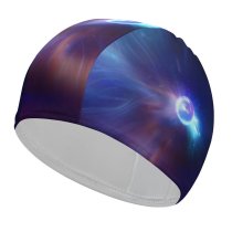 yanfind Swimming Cap Stu Ballinger Abstract  CGI Spectrum Glowing Elastic,suitable for long and short hair