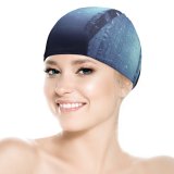 yanfind Swimming Cap  Forest Winter Dark Night Eyes Scary Snowfall Elastic,suitable for long and short hair