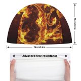 yanfind Swimming Cap Celebrations Year Happy Fire Burning Dark Elastic,suitable for long and short hair
